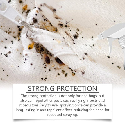 Jue-Fish Bedbug Spray Killer Bedbug Eliminator Dormitory Bed Bedroom Lice and Mite Spray Advanced Antibacterial Acting Low Odor，Targeting Bed Bugs and Kissing Bugs