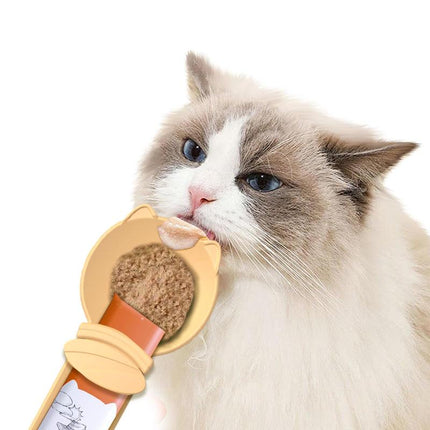 4 Pack Cat Strip Feeder Spoon Cat Wet Treats Dispense Spoon, Cat Stripe Squeeze Spoon, Pet Supplies Cat Food Spoon for Cat Liquid Snack Lickable Cat Feedingcat Bar Squeeze Spoon | | Multifunctional Lickable Wet Cat Treat Dispenser Spoon for Cats