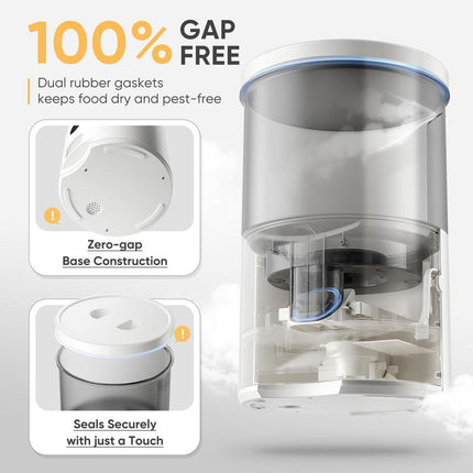 Warcat Smart Vacuum Pet Feeder with Camera, 4.5L Automatic Cat Feeder with Night Vision, 2.4G Wifi Dog Feeder with 2-Way Audio, Timed Feeding & APP Control, Dual Power Supply, Jam-Proof Dry Food Dispenser for Cats & Small Dogs #Tiktokshopfalldealsforyou