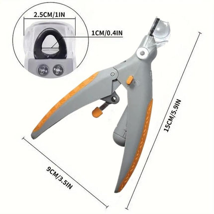 LED Light Pet Nail Clipper - 5X Magnification Trimmer for Cats & Dogs, Scissor Safe, Vets Recommended Grooming Tool with Super-Bright Leds for Precise Nail Trimming Petcare