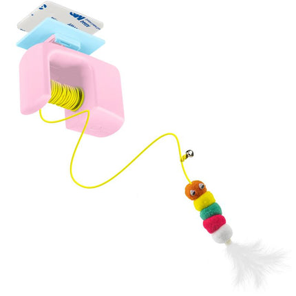 SPOVEN Pet Stress Relief Toys for Cats,Rechargeable Interactive Hanging Door Cat Toy, Automatic Electric Flying Bird Cat Toy for Hunting Exercising Eliminating Boredom, for All Breeds