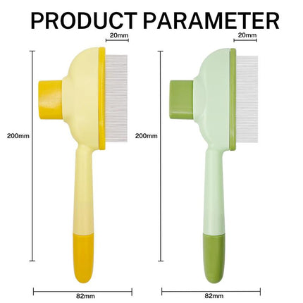 2-Pack Pet Flea Comb for Cats & Dogs – Fine Tooth Grooming Tool for Tick & Dander Removal, Yellow & Green Set Short Stainless Steel Teeth