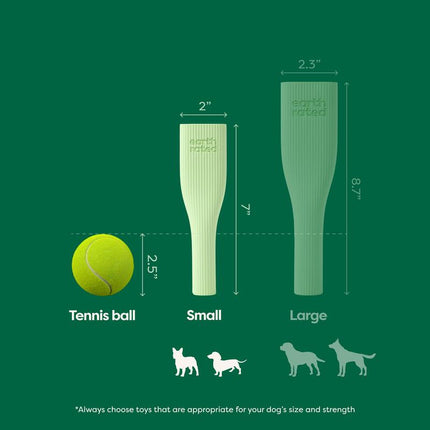 Earth Rated Dog and Puppy Enrichment Toy Natural Rubber Chew Stick for Small Medium & Large Dogs Durable Dishwasher Safe Ergonomic Design for Boredom Relief