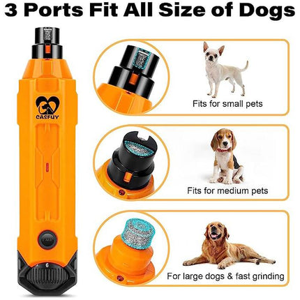 Newest Dog Nail Grinder - Enhanced Pet Nail Grinder Super Quiet Electric Rechargeable Dog Nail Trimmer for Small Medium Large Dogs