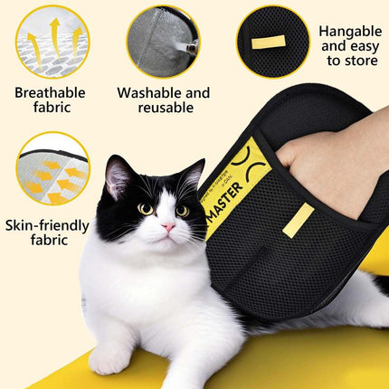 Pet Hair Removal Gloves, Electrostatic Pet Hair Remover, Reusable Cat&Dog Hair Remover for Couch, Furniture, Carpet, Car Seat, Pet Grooming Gloves