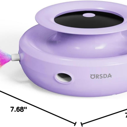 Cat Toys, 2-In-1 Interactive Cat Toys for Indoor Cats, Automatic Cat Toy Balls, Mice Toys Ambush Feather Kitten Toys with 7Pcs Attachments, Dual Power Supplies, Adjustable Speed, Auto On/Off