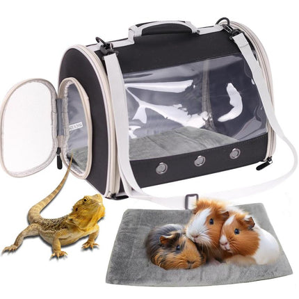 Bearded Dragon Backpack Carrier with Bubble Window - Space Capsule Style for Reptiles & Small Pets