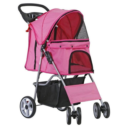 Segawe 4 Wheel Foldable Dog Pet Stroller - Pink