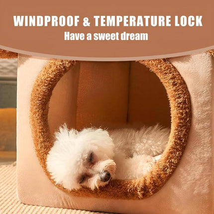 Modern Cat Houses and Condos - 1 Removable and Washable Pet Bed, Soft and Cozy Kitten and Puppy Den Nests, No Complicated Assembly Required!