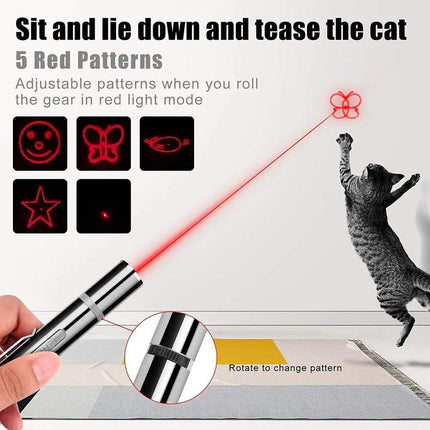 Cat Toys Laser Toy Infrared 5 Patterns 5 Hours of Use Lighting UV Searching for Cat Urine