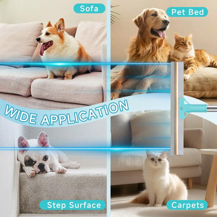 Carpet Rake for Pet Hair Removal(3 Pack), Dog Cat Fur Remover Scraper Broom, 52.7” Adjustable Cat Dog Carpet Rake, Hair Removal Rake, Lint Remover Cleaner Toolsfor Rugs, Mats, Couch, Furniture