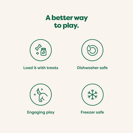 Earth Rated Dog and Puppy Enrichment Toy Natural Rubber Chew Stick for Small Medium & Large Dogs Durable Dishwasher Safe Ergonomic Design for Boredom Relief