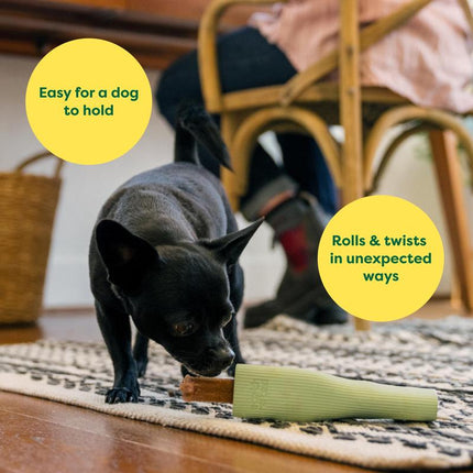 Earth Rated Dog and Puppy Enrichment Toy Natural Rubber Chew Stick for Small Medium & Large Dogs Durable Dishwasher Safe Ergonomic Design for Boredom Relief