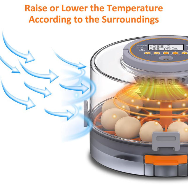Chicken Egg Incubator 12-40 Eggs Automatic 760° Egg Turner with Digital Display Auto Temperature Humidity Control for Hatching Chicken Duck Quail Eggs High Hatch Rate Poultry Incubator - Hatchery