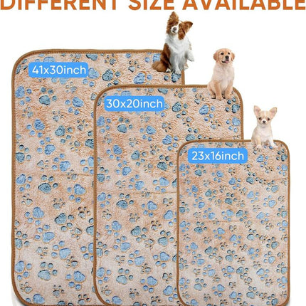 1 Pack 3 Waterproof Dog Blanket for Small Dogs, Washable Pet Blankets with Double -Sided Soft Warm Flannel Fleece, Reusable Puppy Pads for Dog Bed & Couch (M (30X20 Inch))
