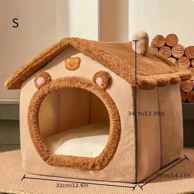 Modern Cat Houses and Condos - 1 Removable and Washable Pet Bed, Soft and Cozy Kitten and Puppy Den Nests, No Complicated Assembly Required!