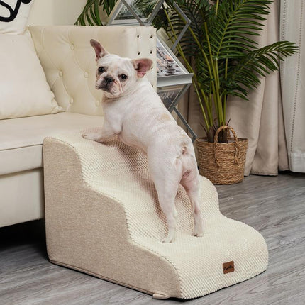 Made4Pets Dog Stairs and Ramp for Bed 3-5 Step Non-Slip Pet Stairs Suitable for High Bed Climbing Universal Design for Dogs and Cats Outdoorfun - Home