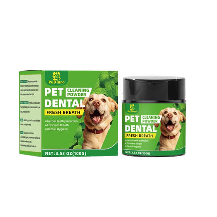 Probiotics Dental Powder for Dogs Pet Dental Cleaning Powder for Dogs & Cats – Removes Tartar & Stains, Freshens Breath, Natural Oral Care Toothpaste Alternative