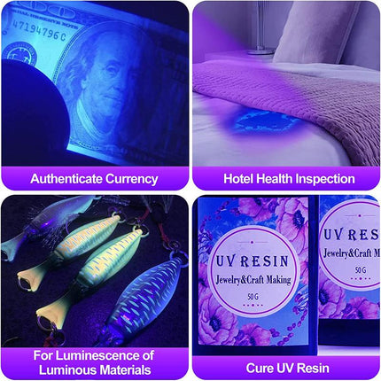 Vansky UV Flashlight Black Torch Light, 21 LED 395Nm Ultraviolet Blacklight Flashlight Mini Pet Urine Detector for Dog/Cat, Dry Stains, Resin Curing, Matching with Pet Odor Eliminator(Batteries Are Included)