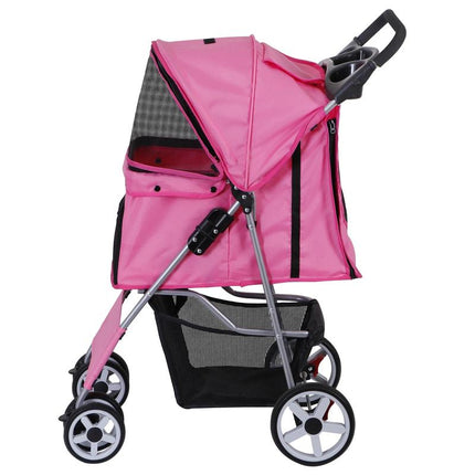 Segawe 4 Wheel Foldable Dog Pet Stroller - Pink