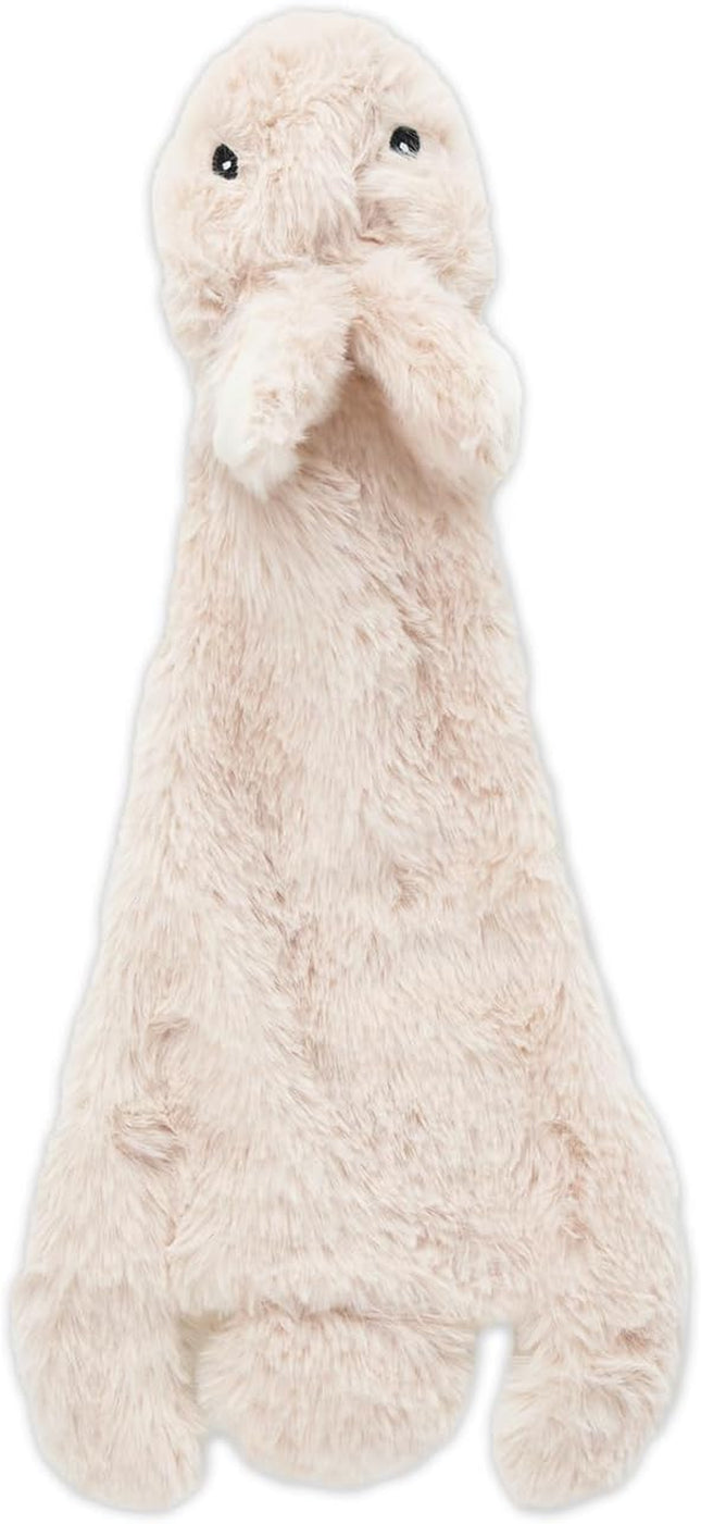 2-In-1 Stuffless Squeaky Dog Toys with Soft, Durable Fabric for Small, Medium, and Large Pets, No Stuffing for Indoor Play, Holds a Plastic Bottle - Hare, Medium