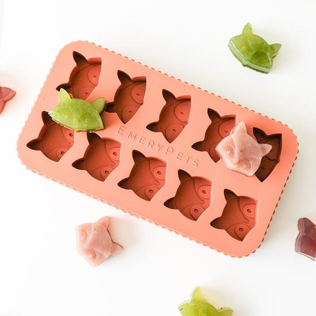 Emerypets Fox + Raccoon Mold I Make Frozen, Baked, Gummy Treats, or Make Cute Ice Pops for Yourself! 100% Food Grade Silicone One Hand Accessible