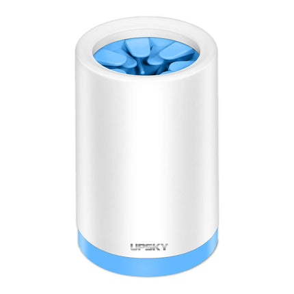 Dog Paw Cleaner, Pet Grooming Brush, Prevent Water Splashing,Soft Silicone Dog Foot Washer for Medium Dog (Blue)