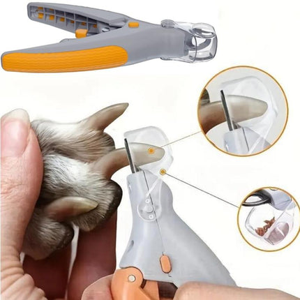 LED Light Pet Nail Clipper - 5X Magnification Trimmer for Cats & Dogs, Scissor Safe, Vets Recommended Grooming Tool with Super-Bright Leds for Precise Nail Trimming Petcare