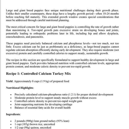 The Longevity Diet for Dogs: a Dog Food Recipes Cookbook with Science-Backed Nutrition for Every Life Stage