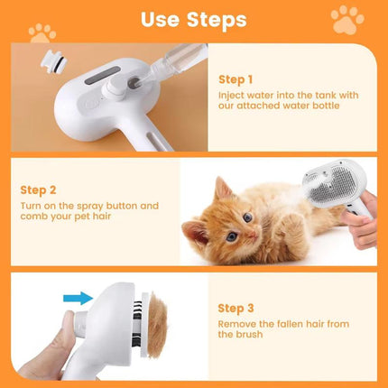 Pet Spray Hair Removal Comb Dog Brush Cat Brush Shedding Grooming Tool for Pets Supplies