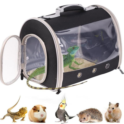 Bearded Dragon Backpack Carrier with Bubble Window - Space Capsule Style for Reptiles & Small Pets