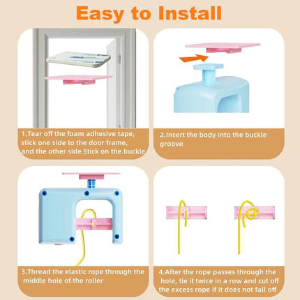 SPOVEN Pet Stress Relief Toys for Cats,Rechargeable Interactive Hanging Door Cat Toy, Automatic Electric Flying Bird Cat Toy for Hunting Exercising Eliminating Boredom, for All Breeds