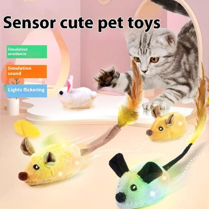 Rechargeable Mouse Toy Sensing Toy Simulation Mouse Animal Electric Smart Mouse Toy Teasing Cat Toy Cat Toys Crazy Cat Toy Gifts for Cats Money Saving Toy Cute Cat Toys Gravity Ball Cat Ball Interactive Cat Toy