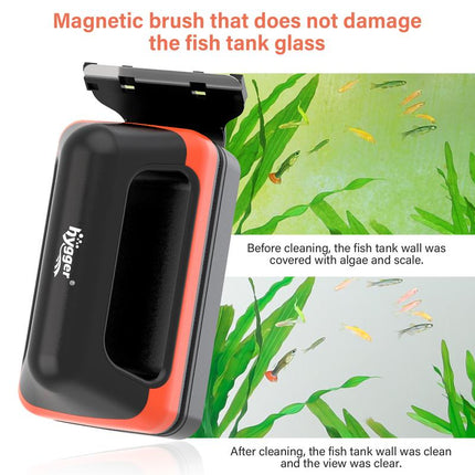 Hygger Fish Tank Magnetic Glass Cleaner Two Detachable Algae Scraper for Aquarium Fish Tank，Floating Scrubber Brush Glass Algae Magnet Cleaning Tool for Small Medium Large Aquariums Tank