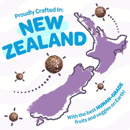 Peteverscence Treat-A-Balls Chewy & Soft Dog Treats Peanut Butter Blueberry Banana All Natural Non GMO Vegan Gluten Free Low Calorie for All Breeds Sizes Made in New Zealand