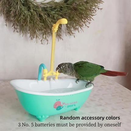 Random Color Bird Bath Tub, Cute Shower Box, Bathing Tub Container, Bird Cage Accessories for Small Medium Long Tail Parrots Cleaning Supplies
