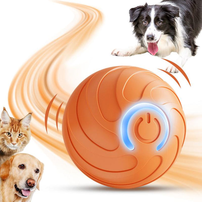 Stream Intelligent Interactive Dog Ball with Vibrating and Jumping Functions, Automatic Sports Bouncing Ball Toy, Suitable for Small/Large Dogs, Durable and Resistant Chewing Design, USB Rechargeable