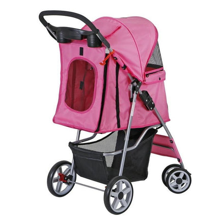 Segawe 4 Wheel Foldable Dog Pet Stroller - Pink