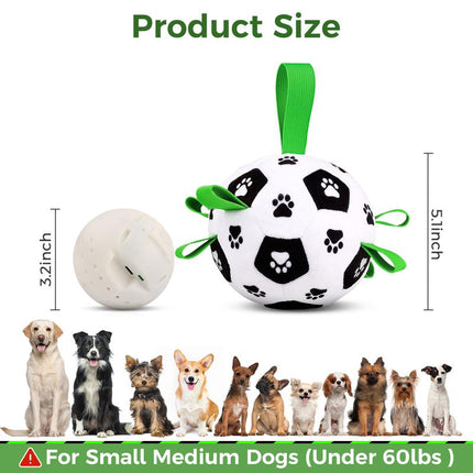 Interactive Dog Toys to Keep Them Busy, Automatic Jumping Moving Dog Balls with 66 Songs & Voice Recorder, Remote Control, Plush Soccer Ball Cover with 7 Ropes, Dog Enrichment Toys for Puppy Small Medium Dogs