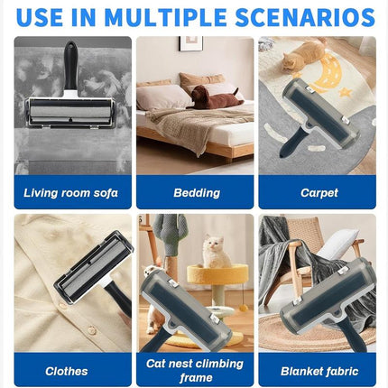 XG-TECH Roller Pet Hair Remover and Reusable Lint Roller - Cat and Dog Hair Remover for Furniture, Couch, Carpet, Clothing and Bedding - Portable, Multi-Surface Fur Removal Brush Tool