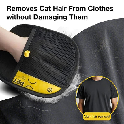 Pet Hair Remover Gloves, Petgroomer Electrostatic Gloves for Pet Hair Grooming Removal - Adjustable Wrist Strap, Breathable, Reusable, Safe for Skin, Effortless Hair Removal, Perfect for Sofas, Clothes, Bed Sheets & Curtains