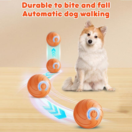 Stream Intelligent Interactive Dog Ball with Vibrating and Jumping Functions, Automatic Sports Bouncing Ball Toy, Suitable for Small/Large Dogs, Durable and Resistant Chewing Design, USB Rechargeable
