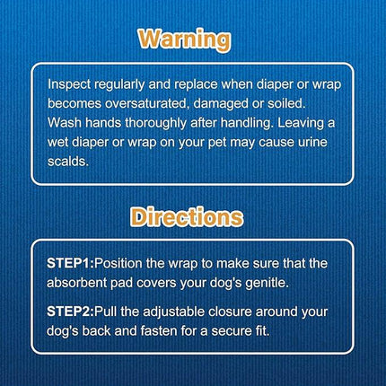 Honeycare Disposable Male Wraps for Senior Dogs, Medium Size, 40 Count, Super Absorbent, Breathable, Wetness Indicator, Super Deodorization, Cute Suit Suspenders Design