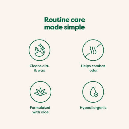 Dog Ear Wipes, Oatmeal Scented Hypoallergenic and Plant Based Ear Wipes for Dogs to Remove Dirt and Wax Build Up, 60 Count Dogear Cleaner