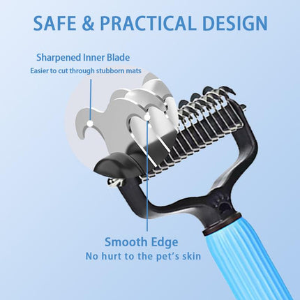 Pet Deshedding Brush for Cats and Dogs