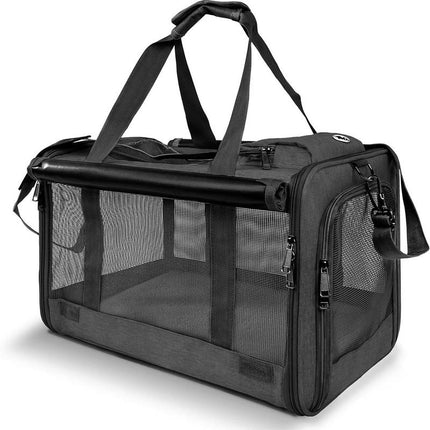 Calming Pet Carrier for Small Dogs & Cats, a Travel Solution with a Safety Clip for Harnesses. Vet Ready & Includes 2 Free Bonus Gifts.