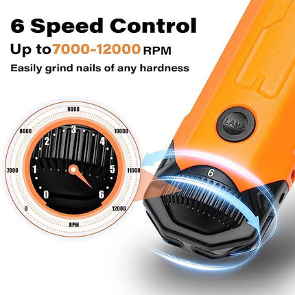 Newest Dog Nail Grinder - Enhanced Pet Nail Grinder Super Quiet Electric Rechargeable Dog Nail Trimmer for Small Medium Large Dogs