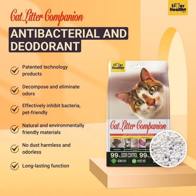 Cat Companion Odor Eliminator - Healthy Cat with Effective Odor Control, Non-Irritating, Safe & Fresh Air, Innovative Technology Cat Enzyme Cleaner