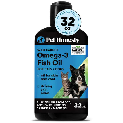 Pet Honesty Omega 3 Fish Oil for Dogs - 32 Ounce Bottle