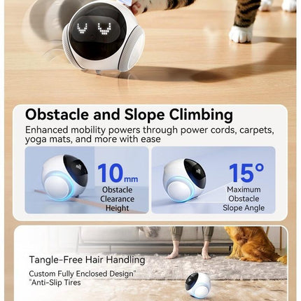 Pawpal Orbit: Smart Self-Charging Pet Camera with 1080P HD, Phone Control, Laser Fun & Voice Chat for Remote Play with Cats and Dogs Pet Cam with Night Vision Indoor Movable